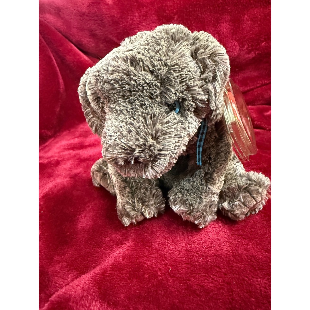 Ty Beanie Babies Frisbee Dog Kids Small Grey New Plush Toy 2001 Collectible